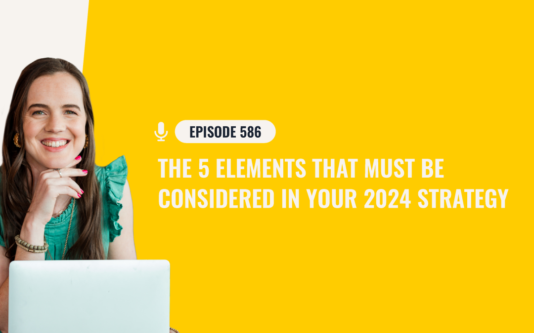 586: The 5 Elements That MUST Be Considered In Your 2024 Strategy
